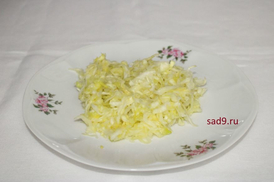 Салат с капусты свежей и огурцом