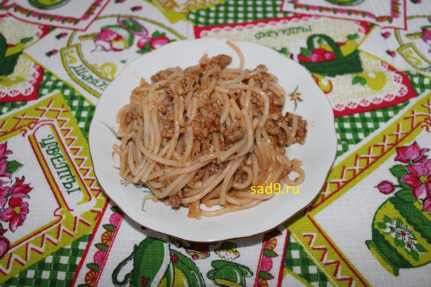 Спагетти болоньезе с фаршем рецепт пошагово с фото