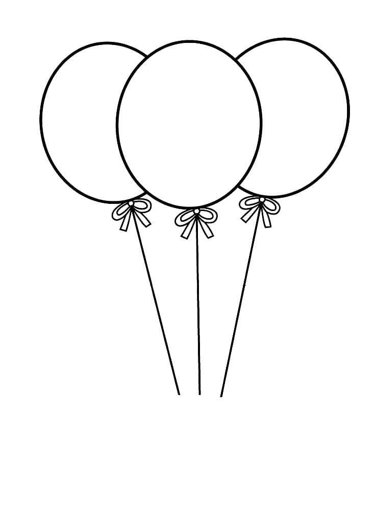 Легкая раскраска для девочки 2 лет - шарики