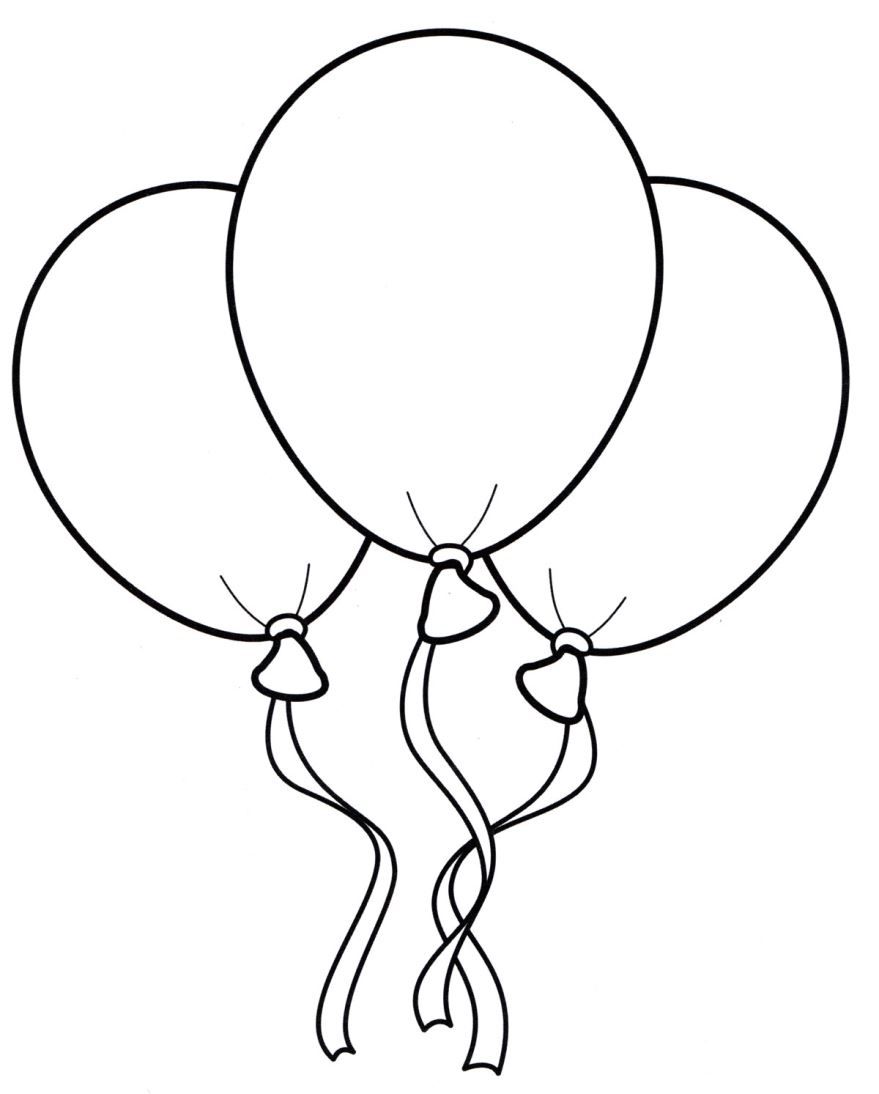 Крупная раскраска для девочек 3 лет - шарики