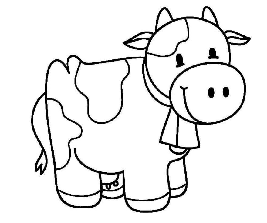 Раскраска домашние животные - корова