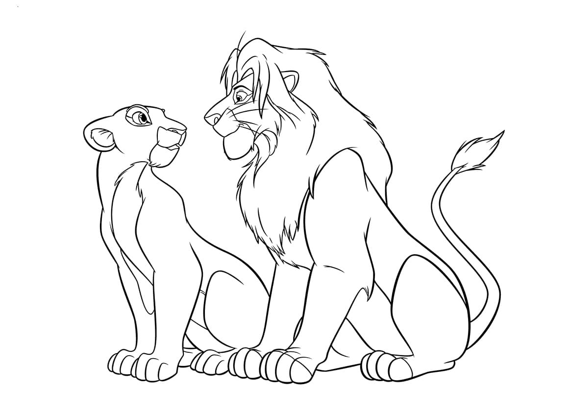 Раскраска Король лев для мальчиков и девочек