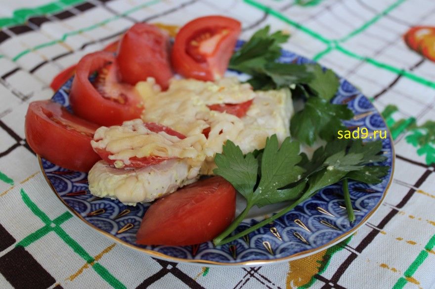 Курица с помидорами в духовке фото рецепт пошагово