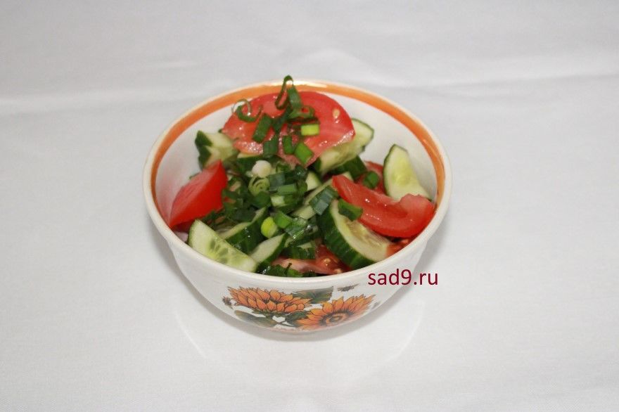 Салат помидорами огурцами рецепт фото пошаговый